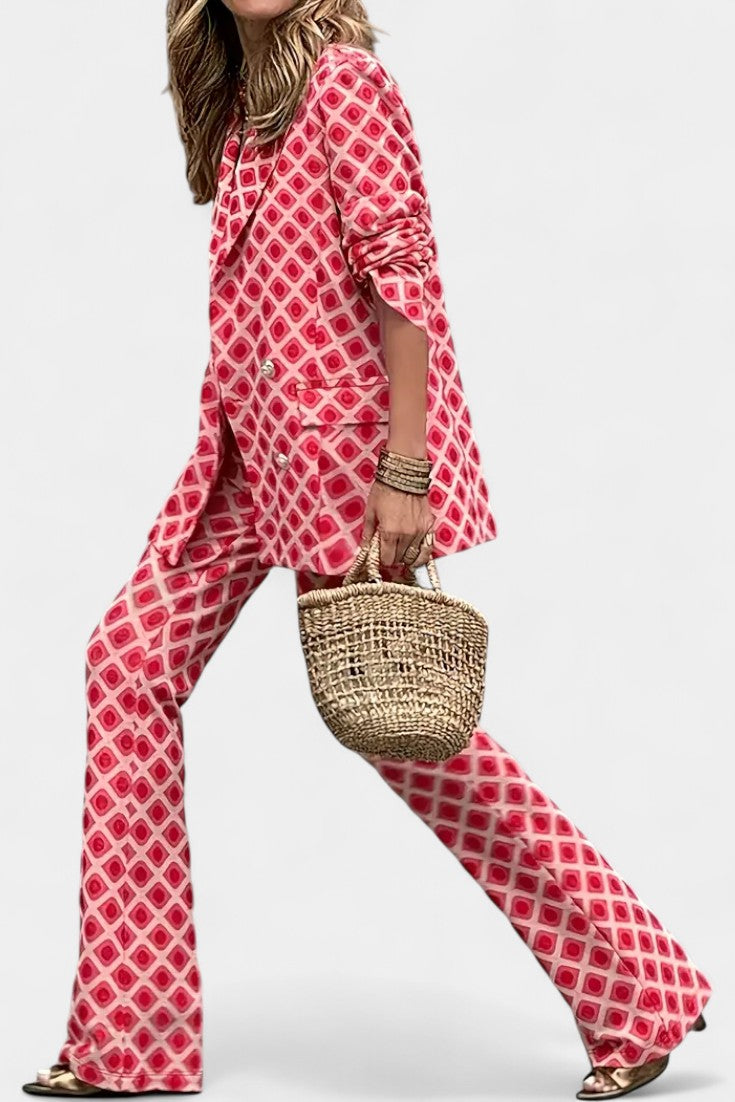 Tailored Blazer with High-Waisted Leopard Print Pants, photo 4