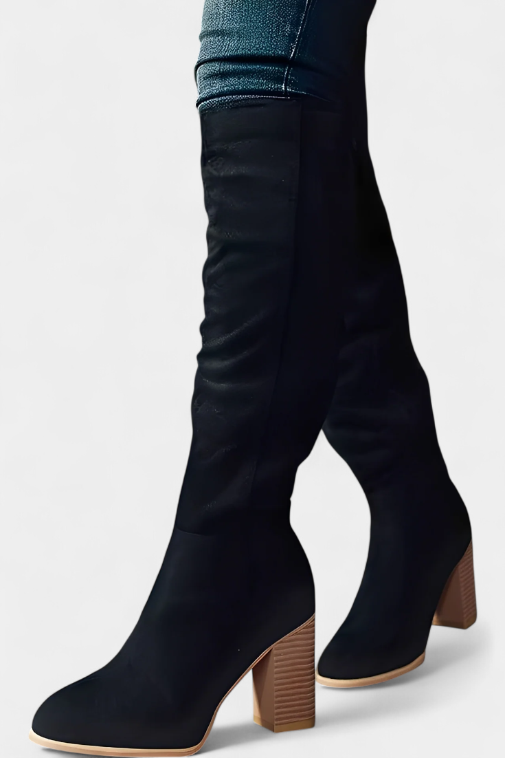 Women's Chunky Heeled Round Toe Boots, photo 5