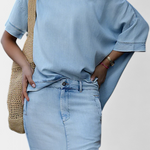 Asymmetrical Denim Set with Long Skirt, photo 5