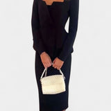 Blazer Set with Square Collar and Flowing Long Skirt, photo 7