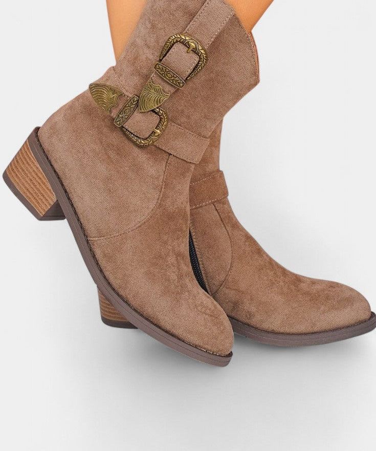 Western Suede Trail Boots with Buckles, photo 2
