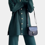 Women's Striped Jacquard Knit Two-Piece Set, photo 2