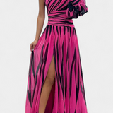 Aubryzah Sophisticated Maxi Dress in Pink