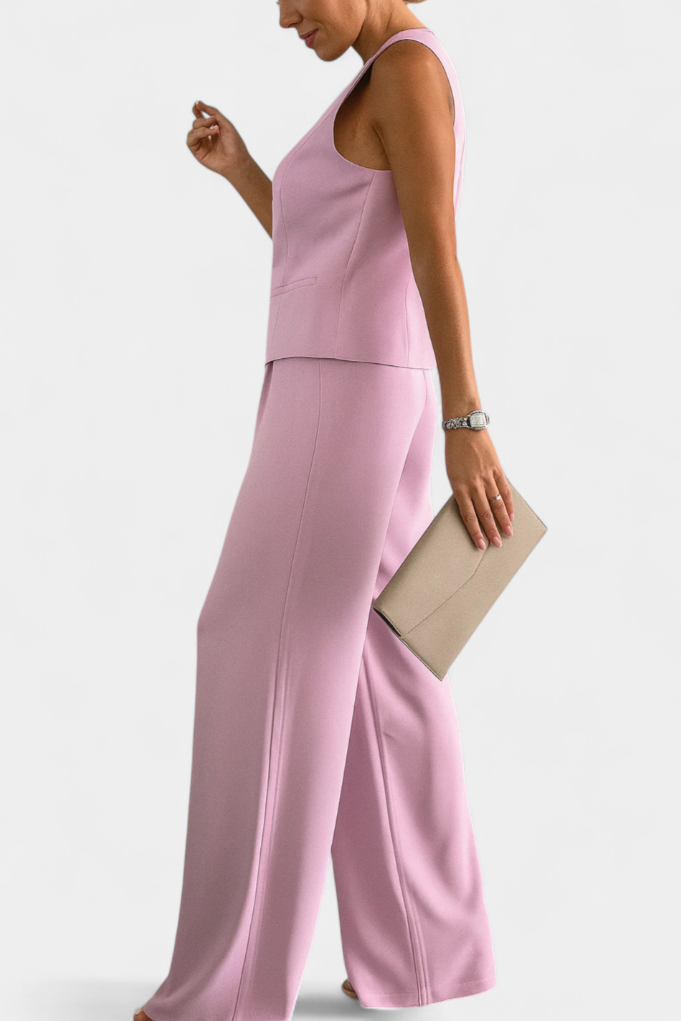 Sleeveless Set with Chic Flowing Pants, photo 4