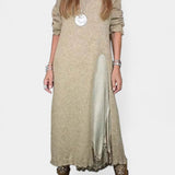 Women's Chic Layered Outfit in Beige