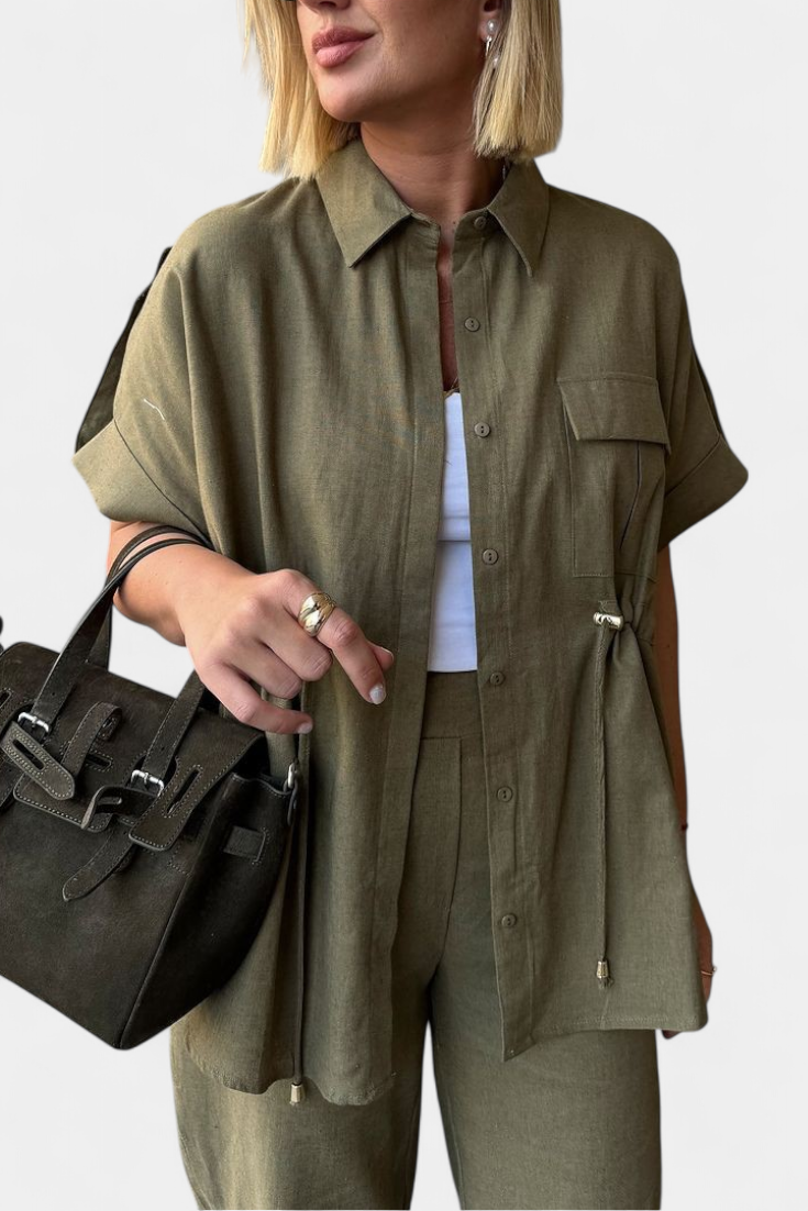 Relaxed Fit Two-Piece Linen and Cotton Set, photo 8