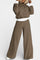Oversized Comfort Hoodie and High-Waisted Pants Set in Camel