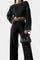 Women's Sleek Knit Two-Piece Ensemble in Black