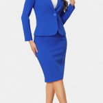 Chic Blazer and Pencil Skirt Ensemble with Notched Collar, photo 7