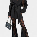Belted Blazer & Lace Mermaid Pants Set, photo 7