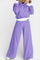 Oversized Comfort Hoodie and High-Waisted Pants Set in Purple