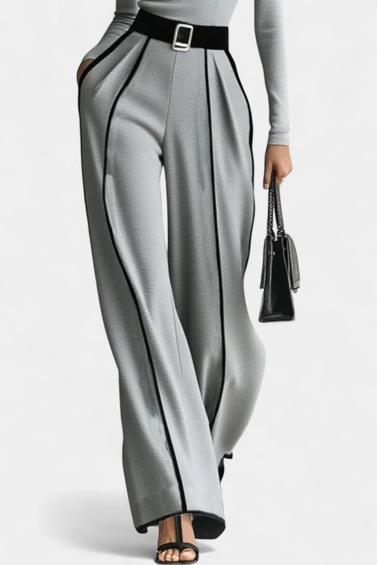 High-Collar Set with Flared Wide-Leg Pants, photo 7