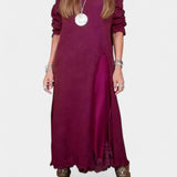 Women's Chic Layered Outfit in Purple