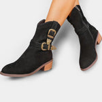 Western Suede Trail Boots with Buckles, photo 6