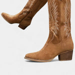 Suede Eusty Cowboy Boots with Block Heel, photo 4