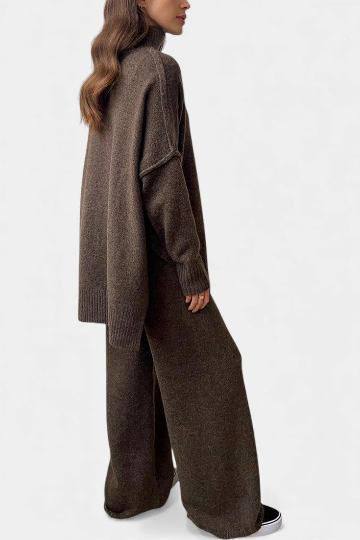 Turtleneck Knit Set with Wide-Leg Pants, photo 9