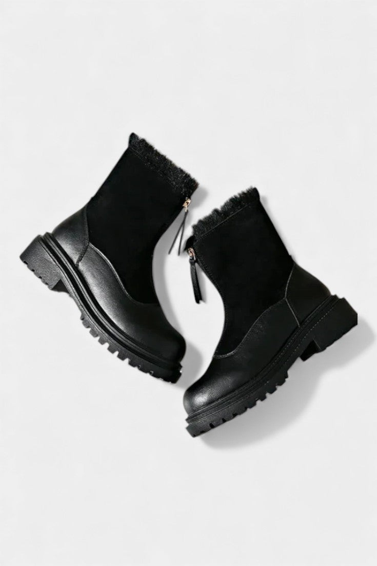 Women's Cleated Sole Boots with Faux Fur Trim, photo 8