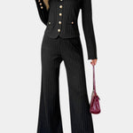Minimalist Knit Top with Wide-Leg Pants Set, photo 4