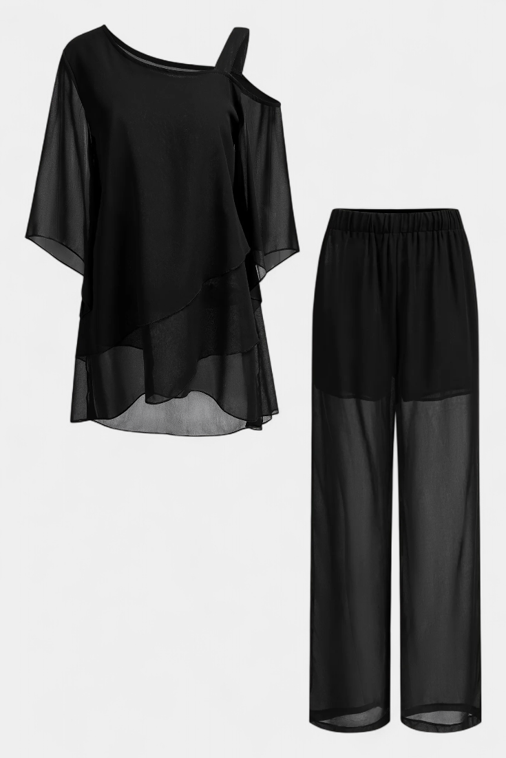Flowy Off-Shoulder Two-Piece Kitty Set, photo 7
