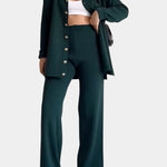 Women's Striped Jacquard Knit Two-Piece Set