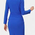 Chic Blazer and Pencil Skirt Ensemble with Notched Collar, photo 6