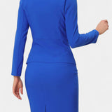 Chic Blazer and Pencil Skirt Ensemble with Notched Collar, photo 6