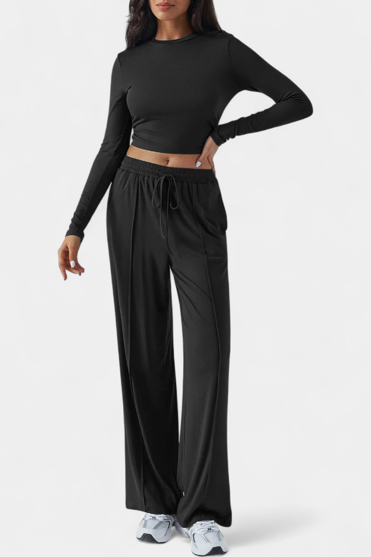 Elastic-Fit Viscose Yoga Set with Round Neck, photo 7