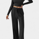 Elastic-Fit Viscose Yoga Set with Round Neck, photo 7