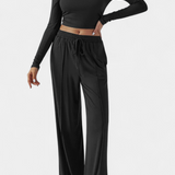 Elastic-Fit Viscose Yoga Set with Round Neck, photo 7