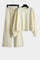 Women's Comfort Knit Two-Piece Lounge Set in Beige