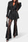 Belted Blazer & Lace Mermaid Pants Set