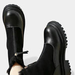 Women's Cleated Sole Boots with Faux Fur Trim, photo 9