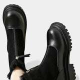 Women's Cleated Sole Boots with Faux Fur Trim, photo 9