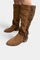 Women's Stylish and Cozy Leopard Print Boots in Brown