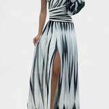 Aubryzah Sophisticated Maxi Dress in White