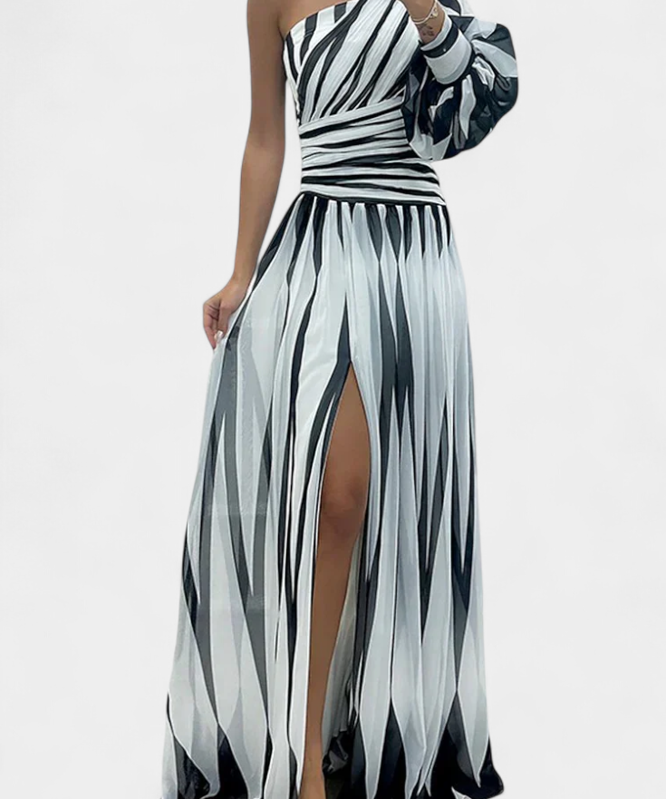 Aubryzah Sophisticated Maxi Dress in White