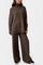 Turtleneck Knit Set with Wide-Leg Pants in Dark Brown