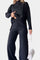 Stylish Casual Knit Set with Side Slit in Black