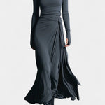 Women's Armelle Long Wrap Dress in Gray