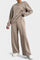 Sweatshirt & High-Waisted Pants Set in Khaki