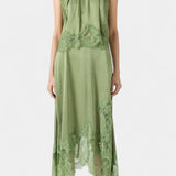 Women's Midi Lace Skirt with Matching Top in Sage Green
