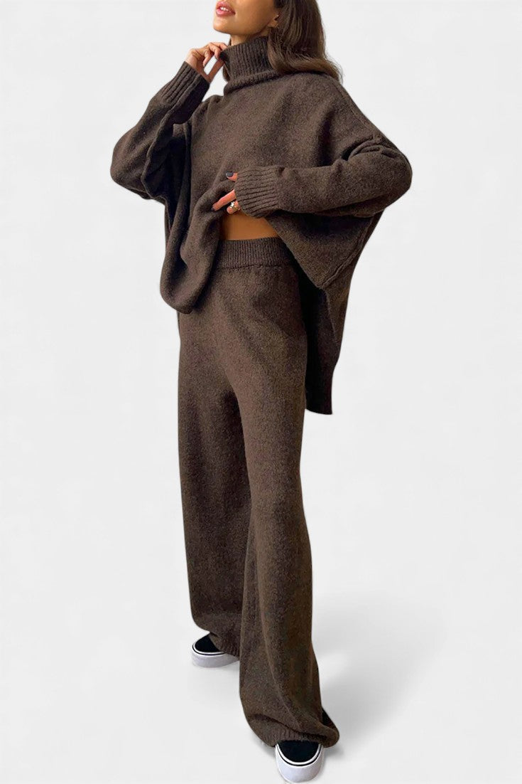 Turtleneck Knit Set with Wide-Leg Pants, photo 8