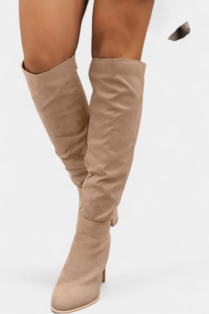 Women's Chunky Heeled Round Toe Boots, photo 8