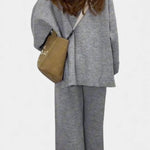 Relaxed Ensemble with Round Neckline and Flowing Pants, photo 5