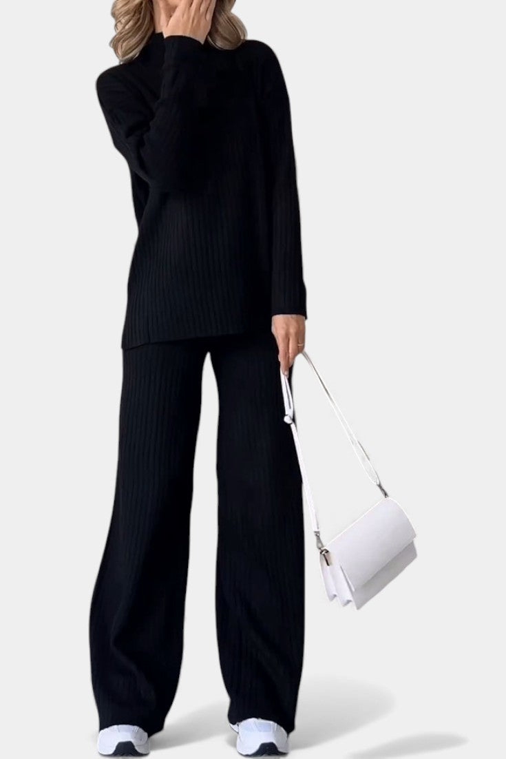 Stylish Casual Knit Set with Side Slit, photo 7