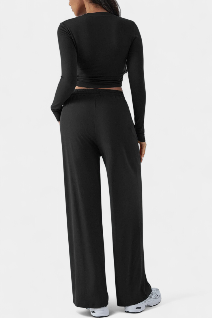 Elastic-Fit Viscose Yoga Set with Round Neck, photo 6