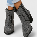 Zippered Patchwork Boots with Durable Sole, photo 2