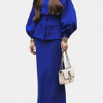 Women's Chic Tailored Midi Suit