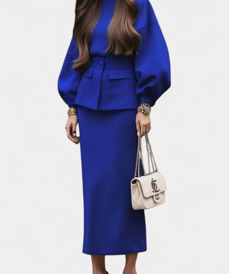 Women's Chic Tailored Midi Suit