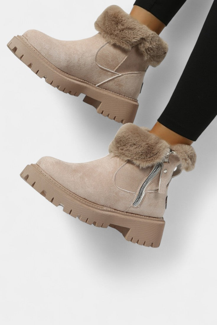Fur-Trimmed High-Top Platform Snow Boots, photo 4
